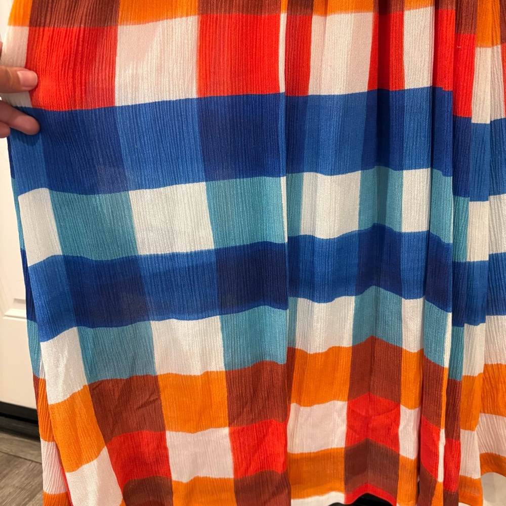 NWOT Mara Hoffman Swim Katinka Weave Colorful Plaid Maximalist Maxi Dress Sz S - Picture 8 of 15